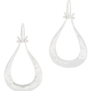 RLM Silver Hammered Drop Earrings